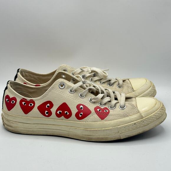 CONVERSE x PLAY Comme des Garçons Chuck 70 Multi Heart Sz 10M 12W - Picture 2 of 9